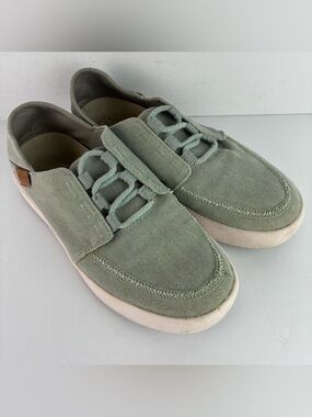 Chaco | Shoes | Chaco Gray Canvas Casual Sneakers With Tan  display picture 3